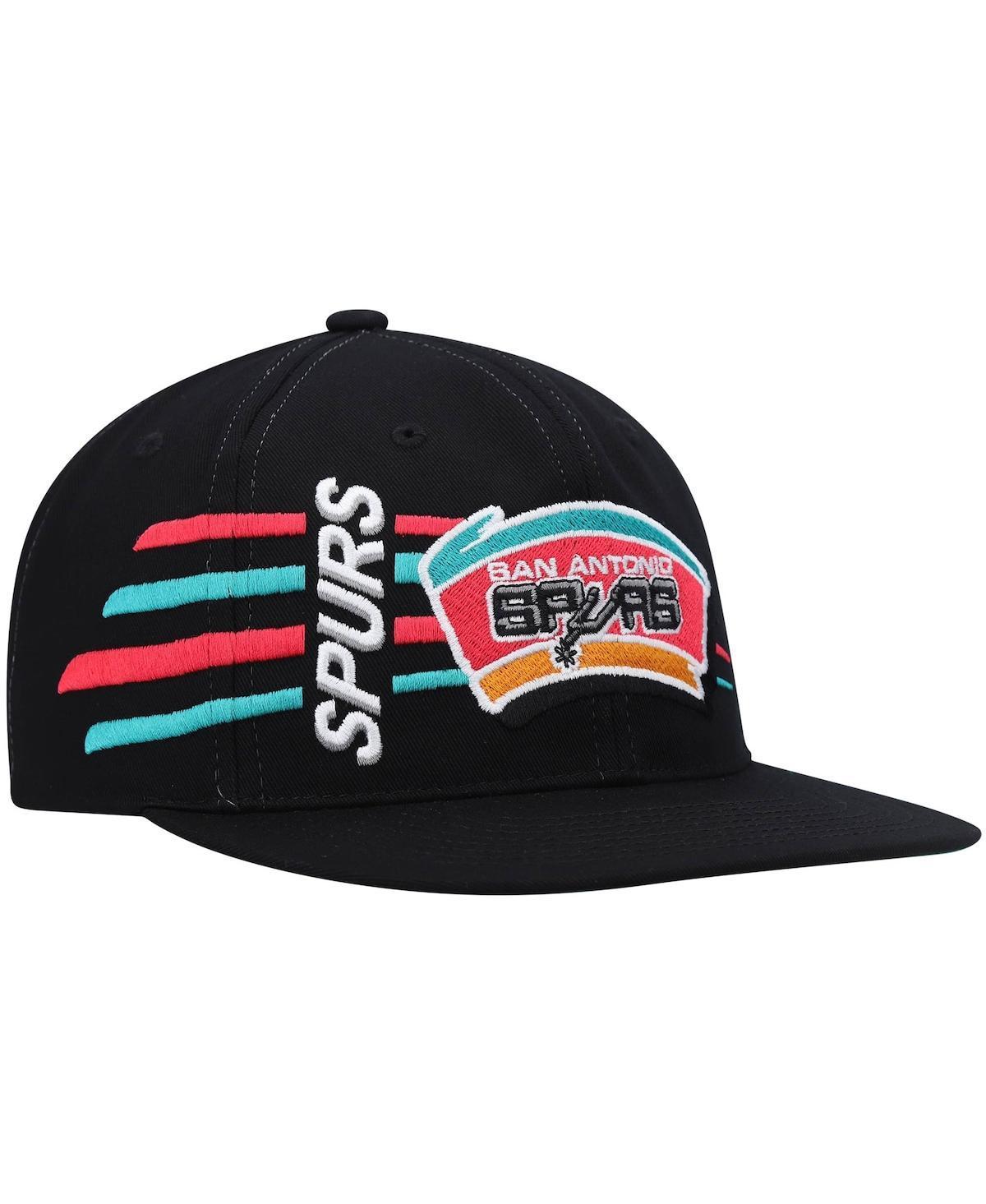 Mens Mitchell & Ness Black San Antonio Spurs Hardwood Classics Retro Bolt Deadstock Snapback Hat Product Image