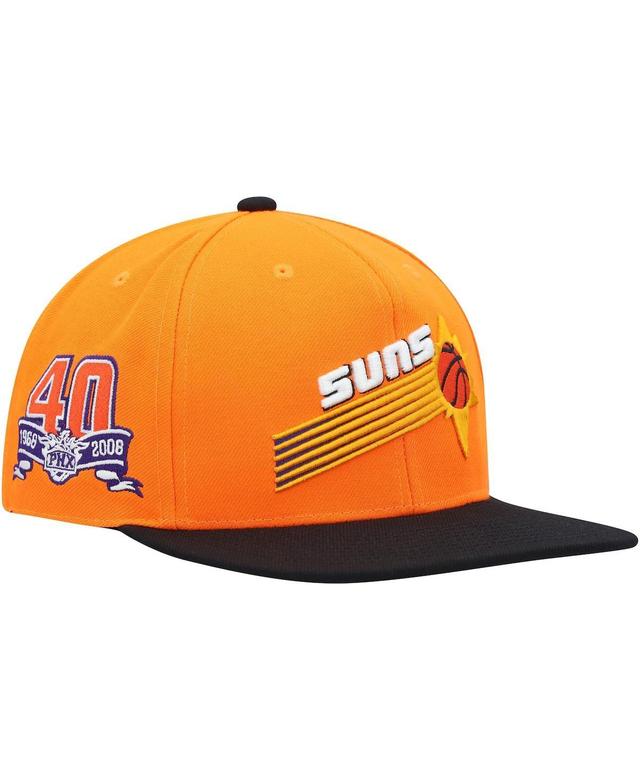 Mens Mitchell & Ness Orange Phoenix Suns Hardwood Classics 40th Anniversary Team Side Fitted Hat - Orange Product Image