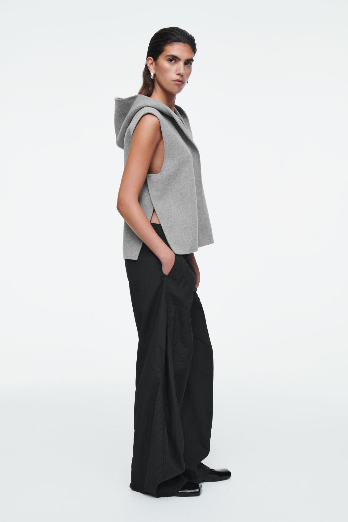 DOUBLE-FACED HYBRID HOODED VEST Product Image