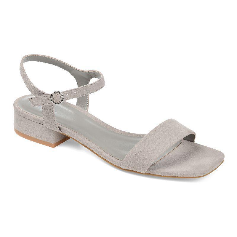 Journee Collection Beyla Womens Block Heel Sandals Grey Product Image