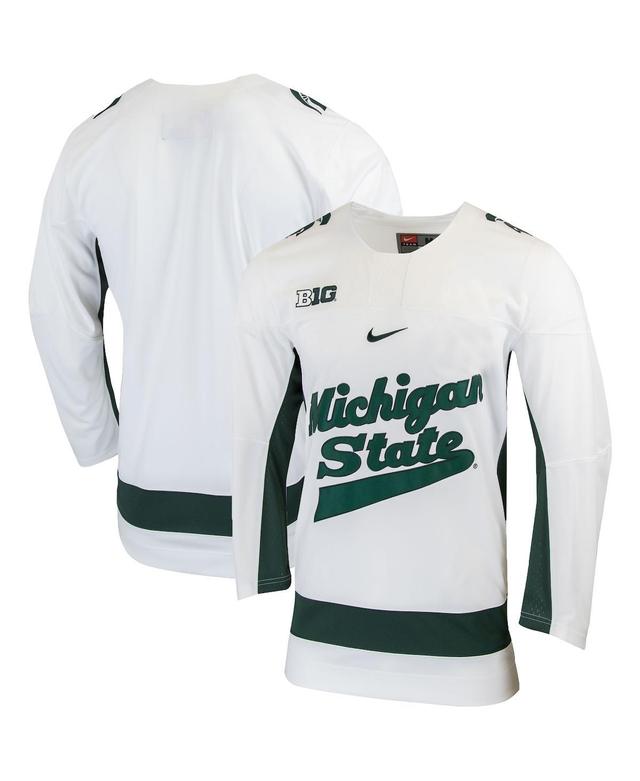 Nike Mens Michigan State Spartans Replica College Hockey Jersey - White Product Image