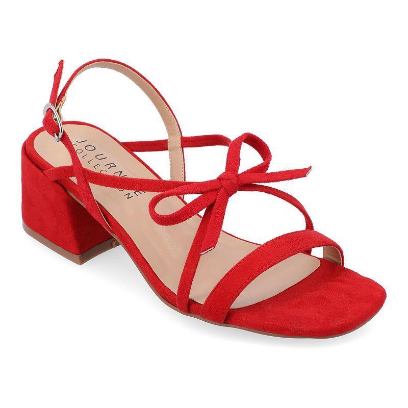 Journee Collection Amity Sandal | Womens | | | Heels | Sandals | Block | Kitten | Slingback Product Image