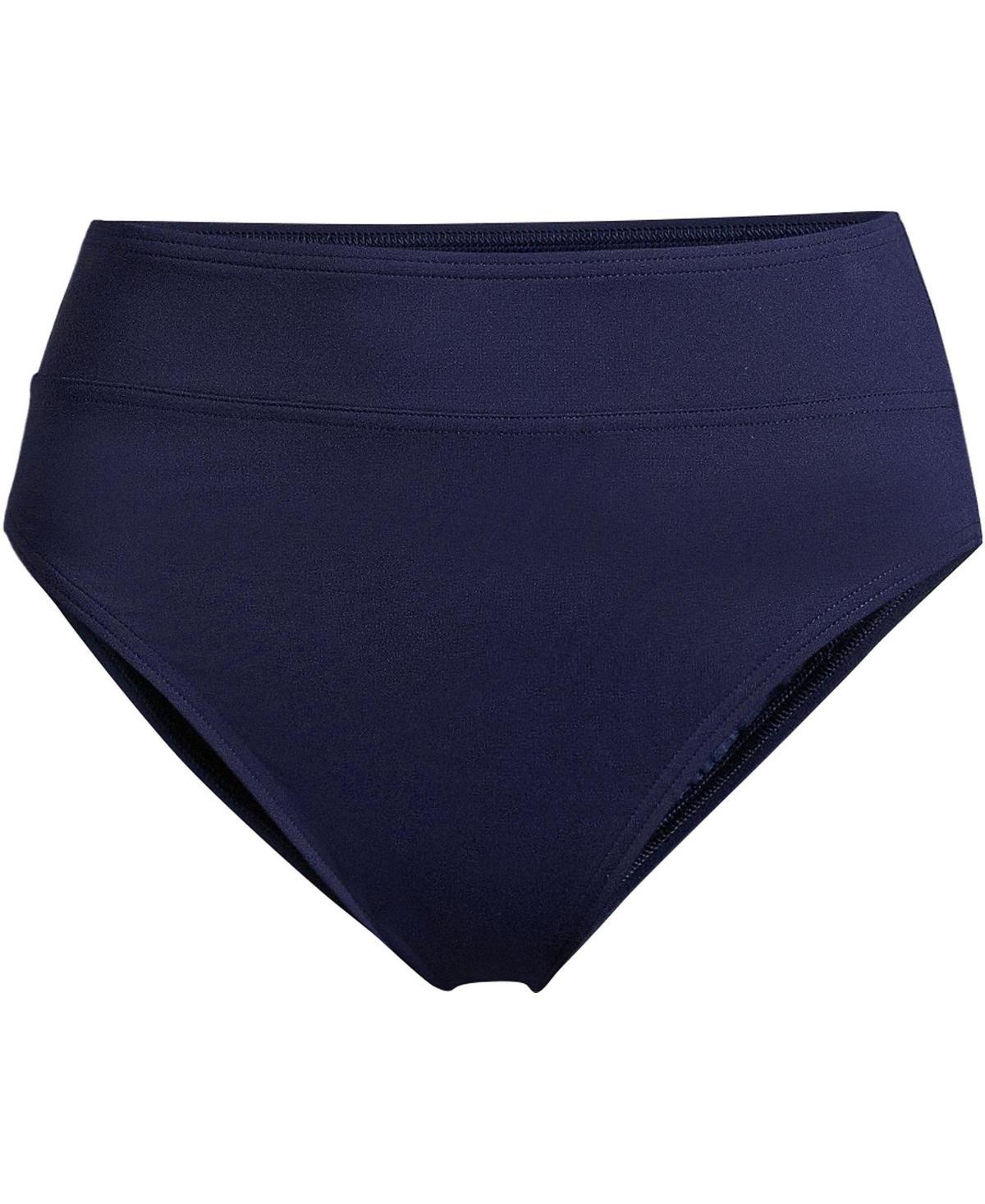 Womens Lands End High-Waisted Bikini Bottoms Product Image