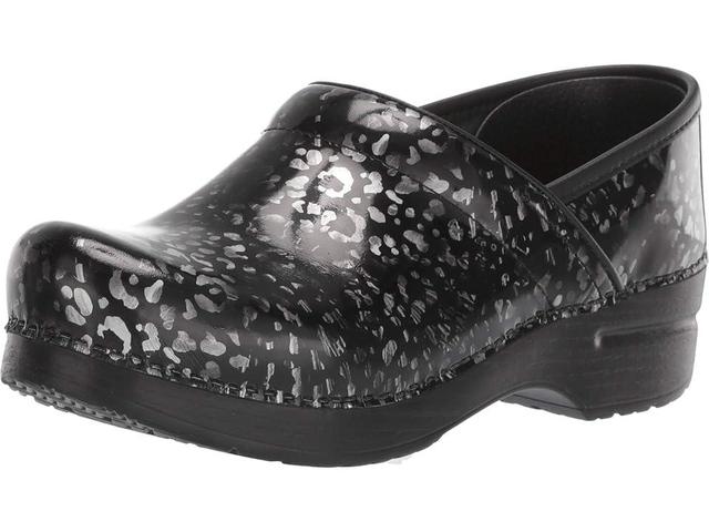 Dansko Professional (Pewter Leopard Patent) Women's Clog Shoes Product Image