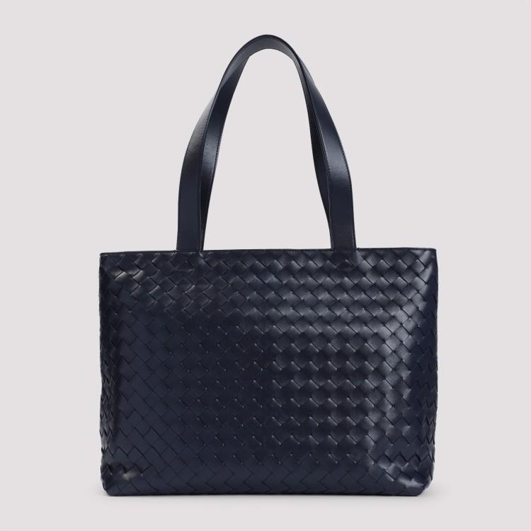 BOTTEGA VENETA Small Intrecciato Tote Bag In Black Product Image