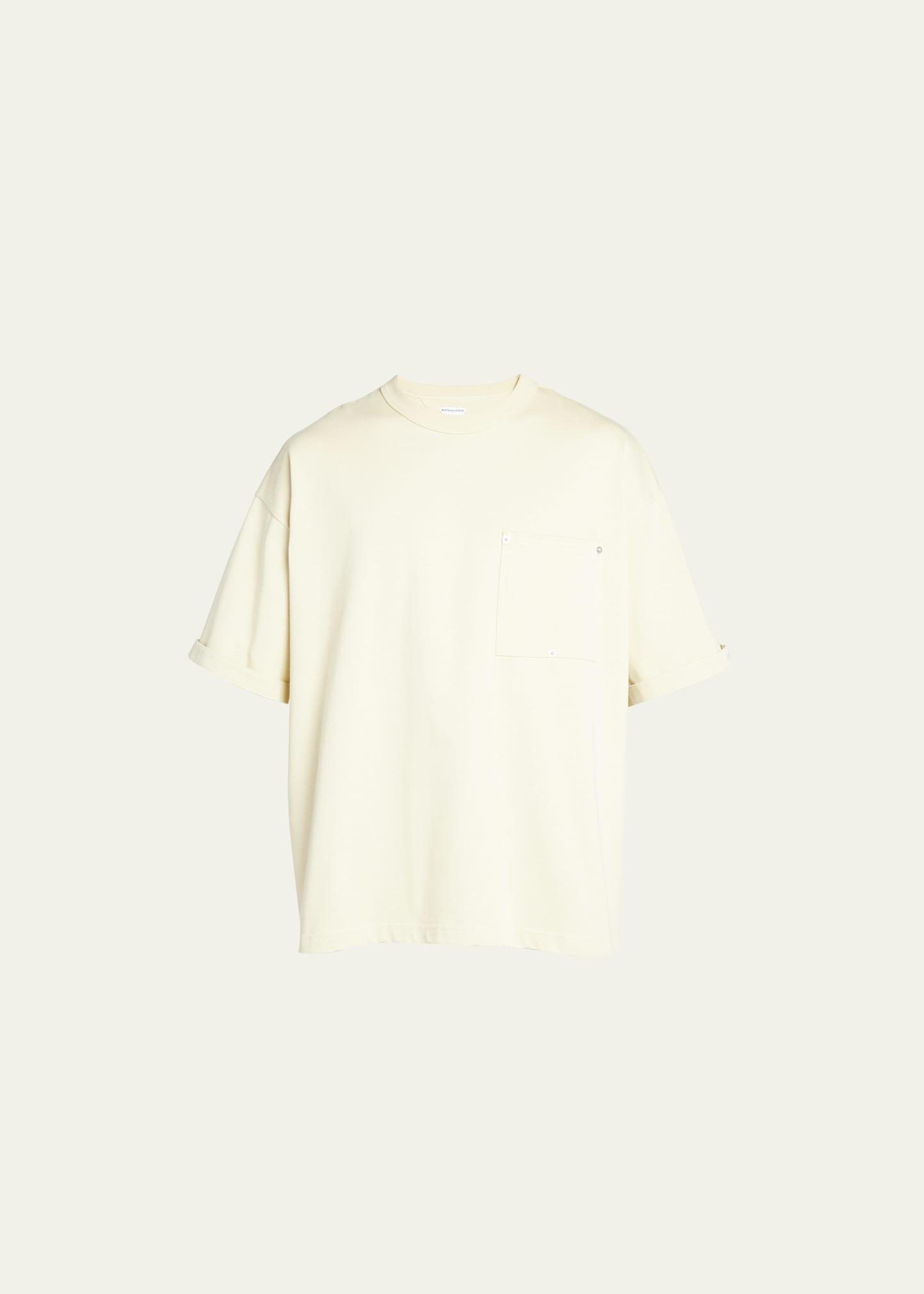 Mens Heavy Jersey Poplin Cuffed T-Shirt Product Image