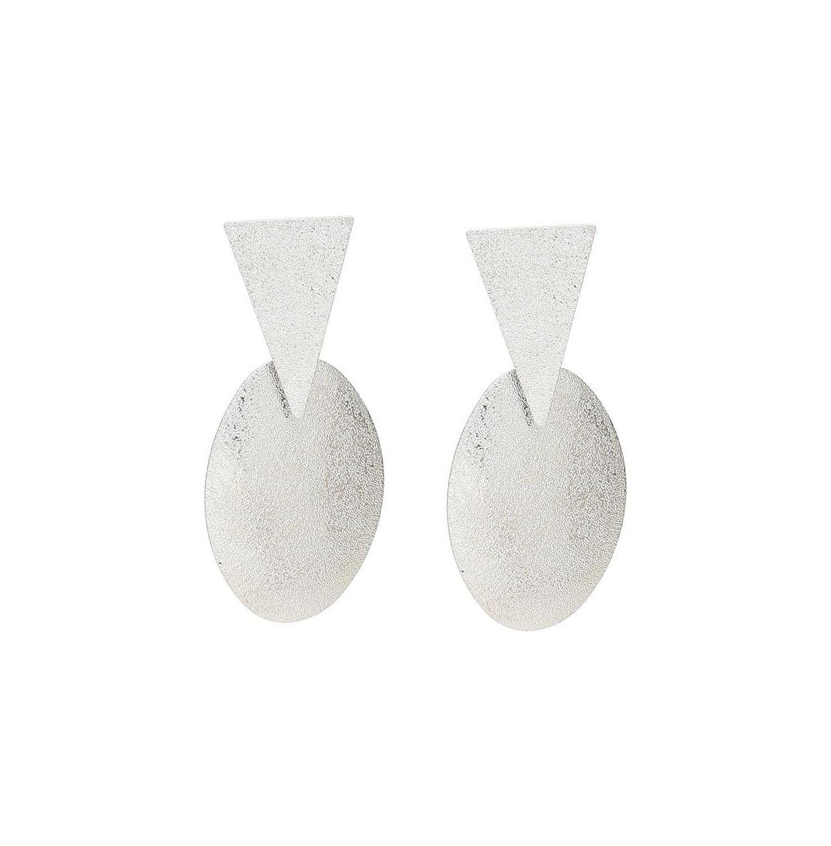 Sohi Womens Dented Drop Earrings Product Image