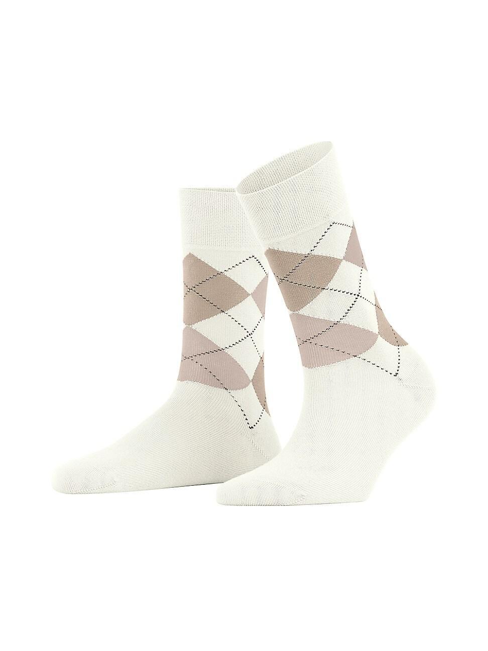 Womens Sensitive Argyle Cotton-Blend Sock Product Image