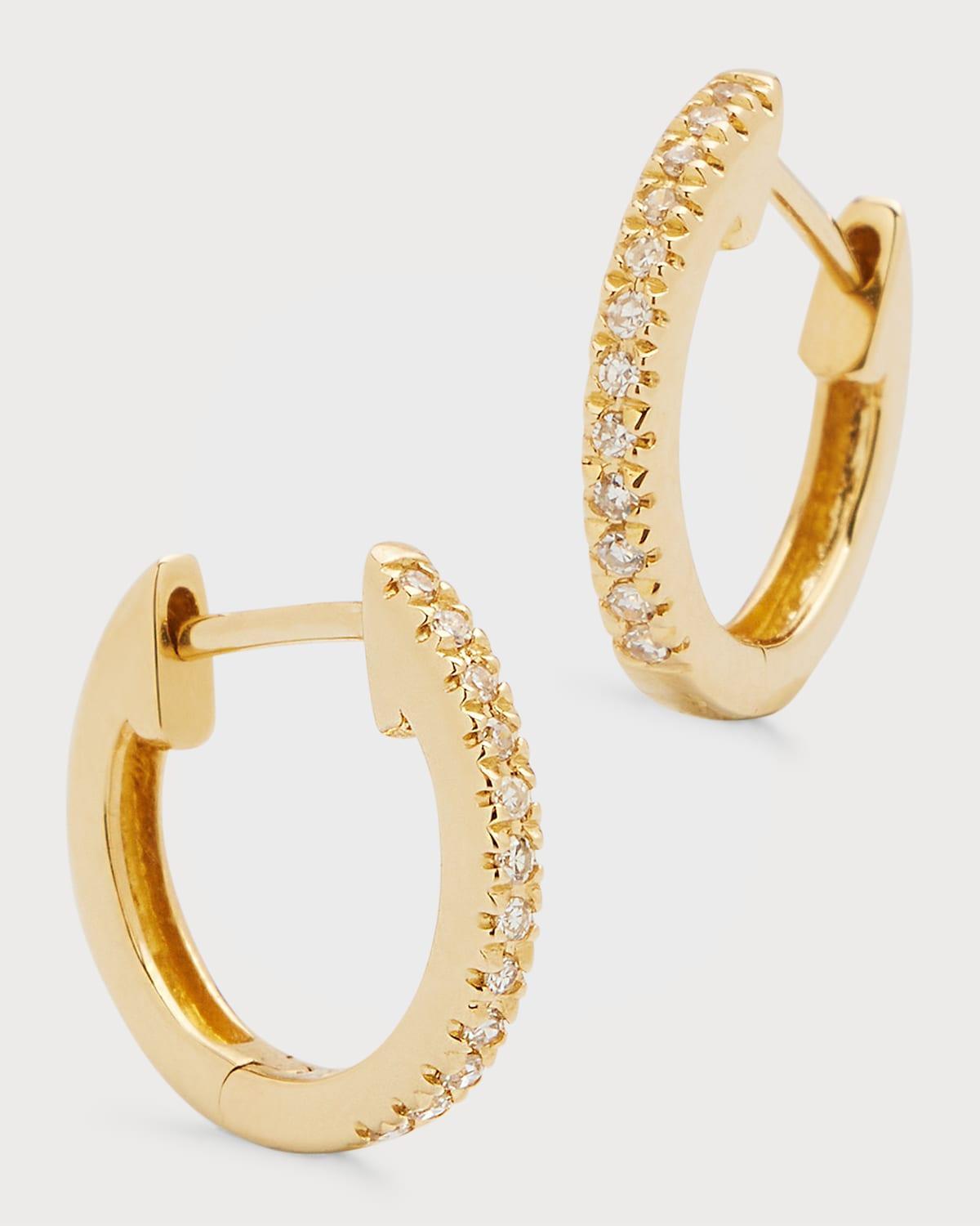 Zoe Lev 14K Yellow Gold Diamond Huggie Hoop Earrings Product Image