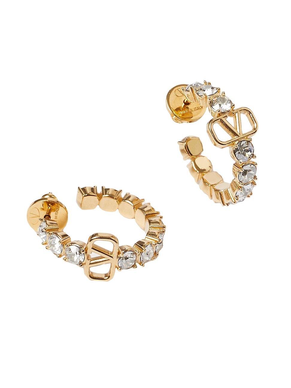 Womens VLogo Signature Metal And Swarovski Crystal Earrings Product Image