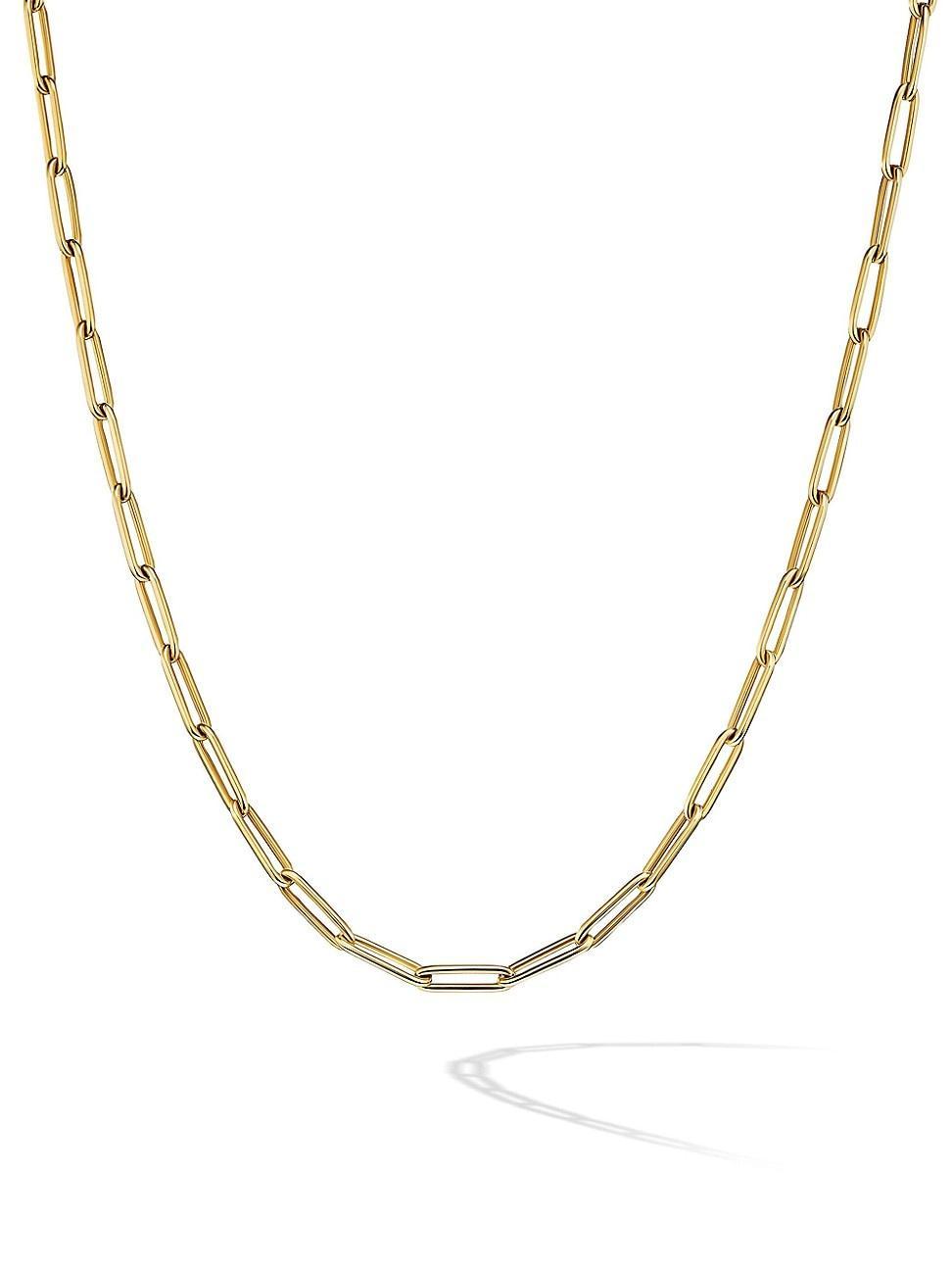 Mens Chain Link Necklace in 18K Yellow Gold Product Image