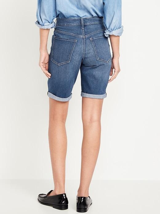 High-Waisted Wow Jean Shorts -- 9-inch inseam Product Image