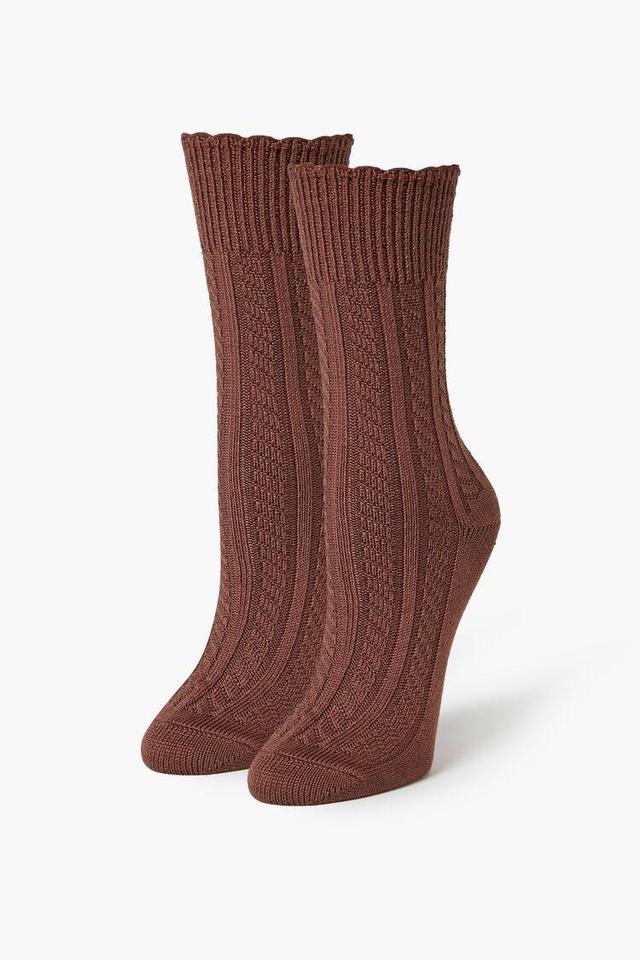 Pointelle Knit Crew Socks | Forever 21 Product Image