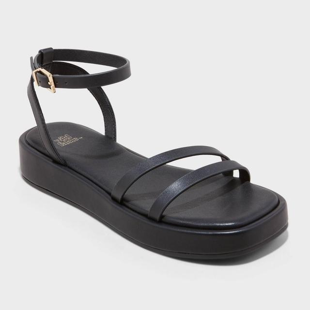 Womens Wrenley Low Platform Sandals - Wild Fable Black Product Image