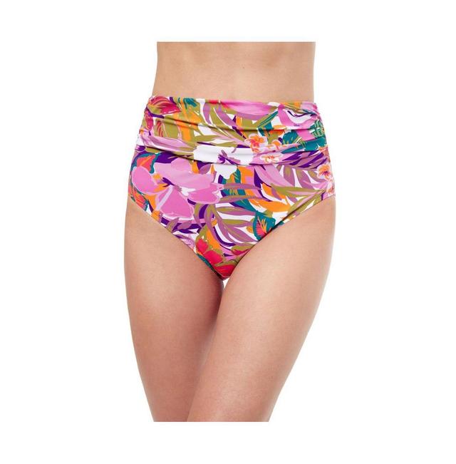 Profile By Gottex Womens Tropikaia High Waist swim bottom with side shirring Product Image