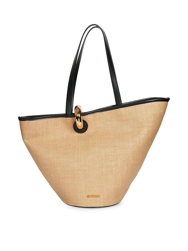 Womens Le Bambola Leather-Trimmed Tote Bag Product Image