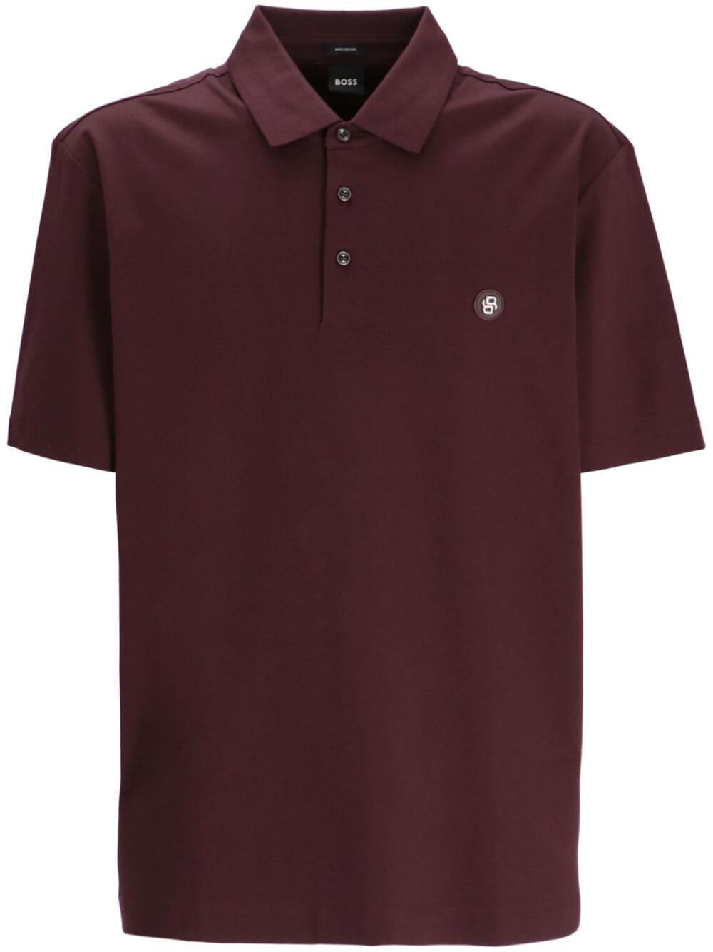 Logo-patch Polo Shirt In Red Product Image