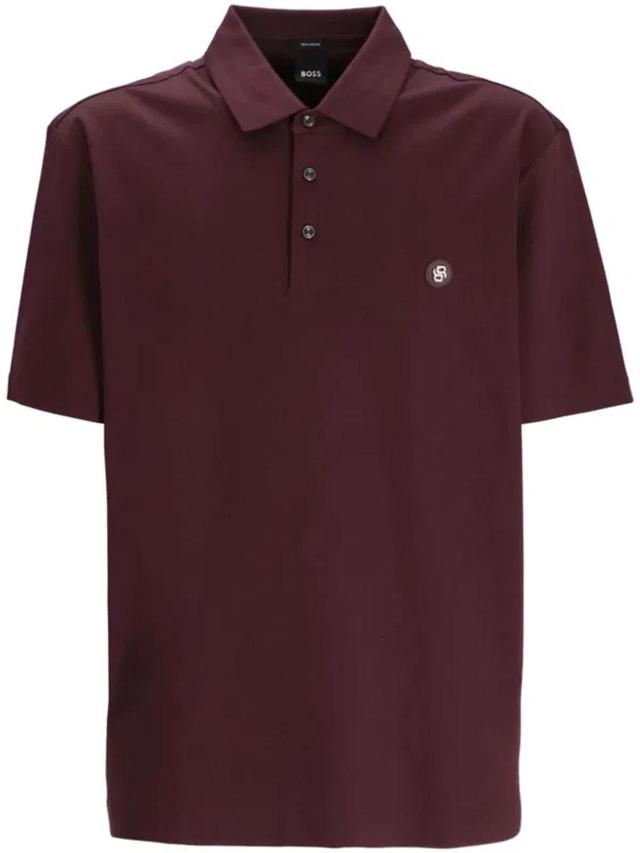 Logo-patch Polo Shirt In Red Product Image