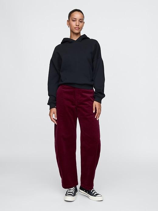 High Rise Corduroy Tapered Ankle Trousers Product Image