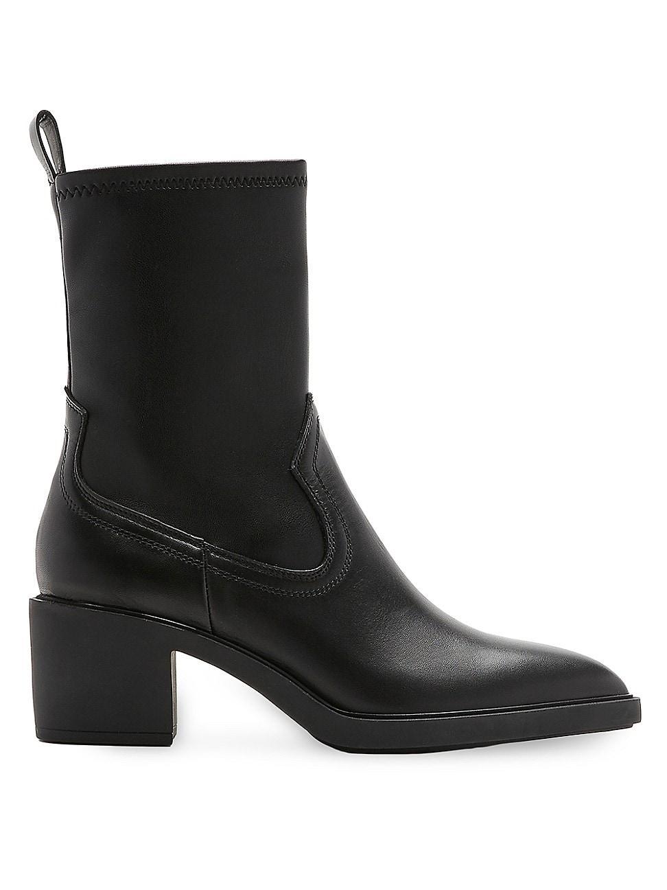 Womens Parks 63MM Leather Block Heel Boots product image