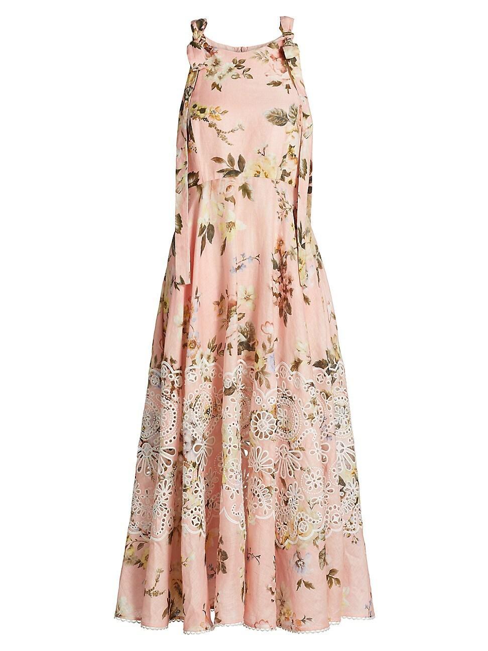 Womens Acacia Floral Broderie Midi-Dress Product Image