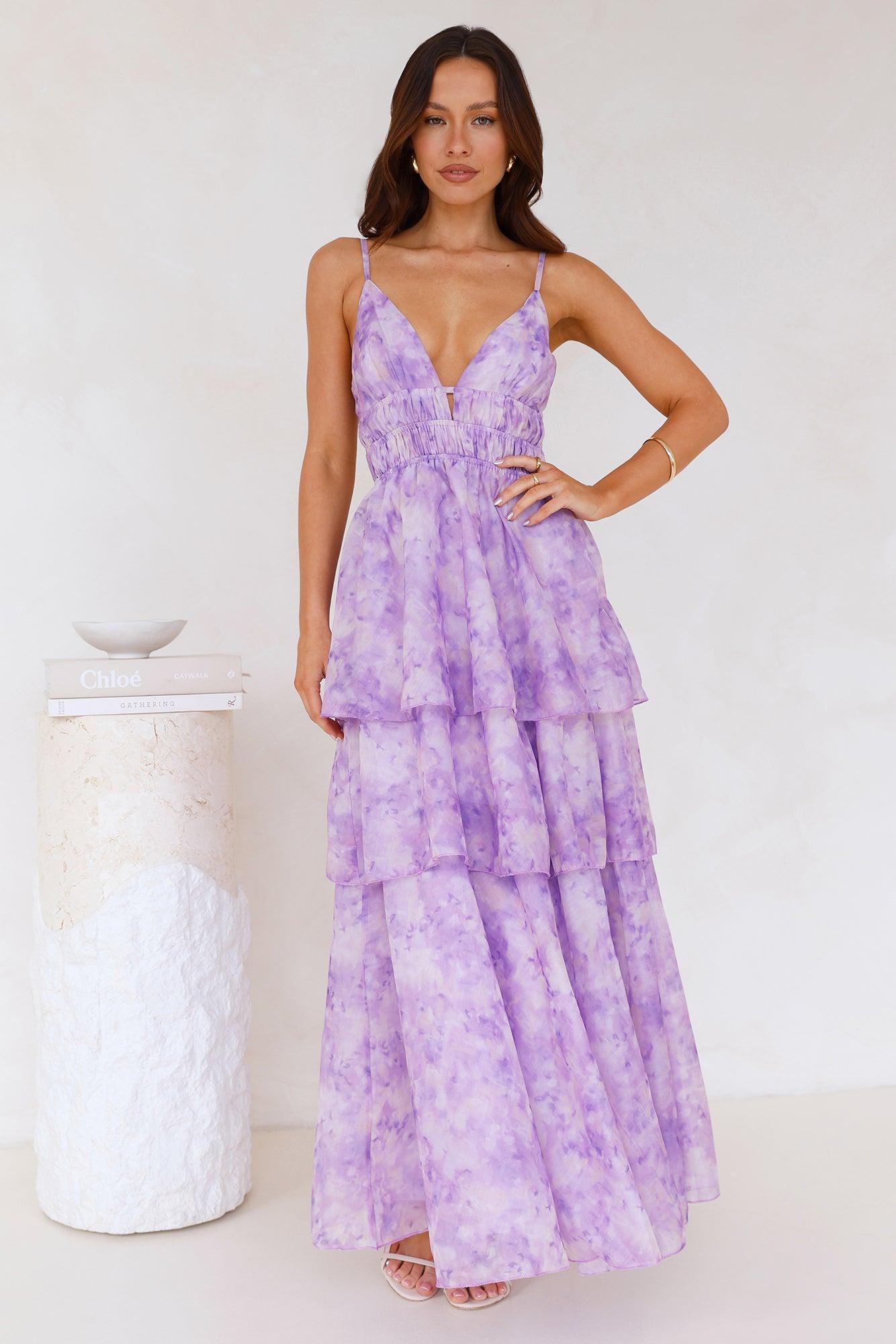 Fashion Flair Maxi Dress Lilac Product Image