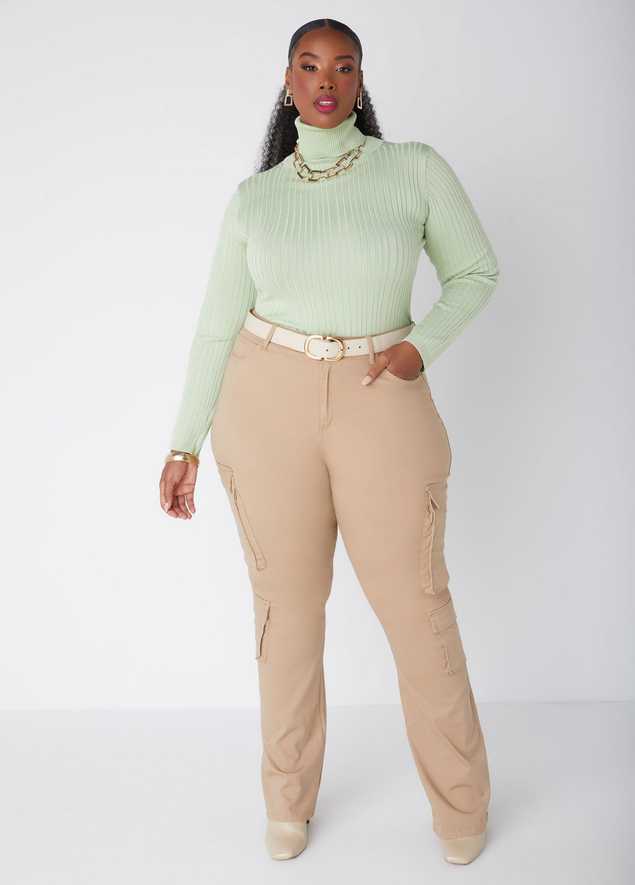 Ribbed Pullover Turtleneck Sweater Product Image