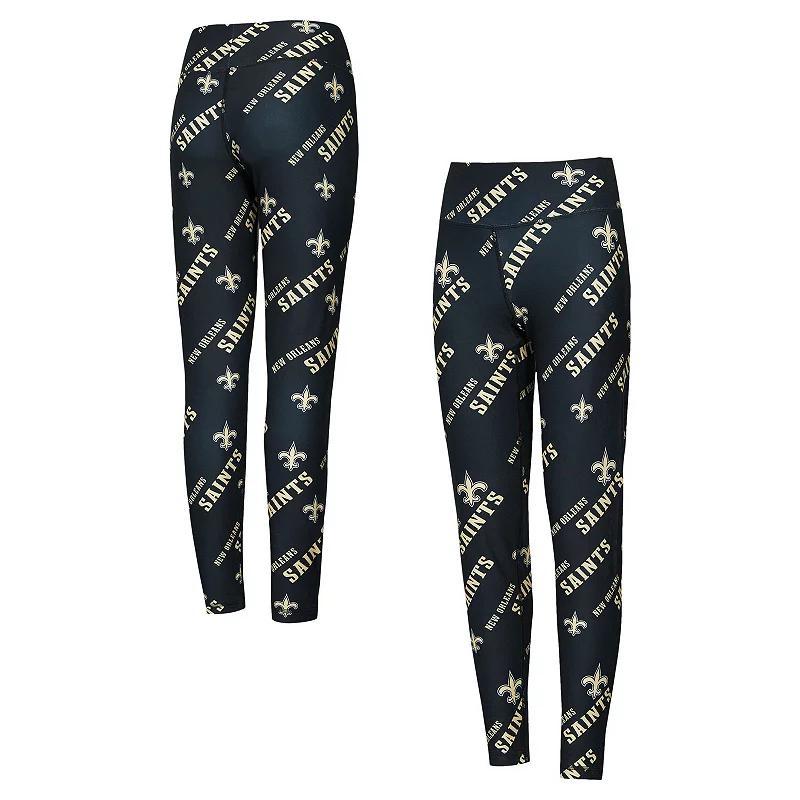 Womens Concepts Sport New Orleans Saints Breakthrough Allover Print Knit Leggings Product Image