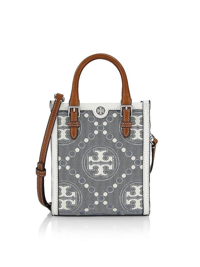 Womens Mini T Monogram Denim Tote Bag Product Image