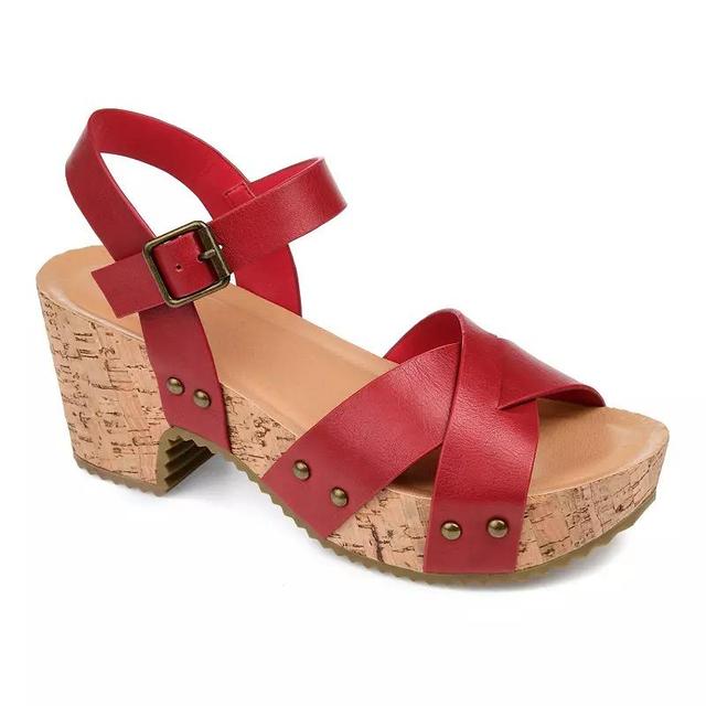 Journee Collection Valentina Womens Platform Sandals Product Image