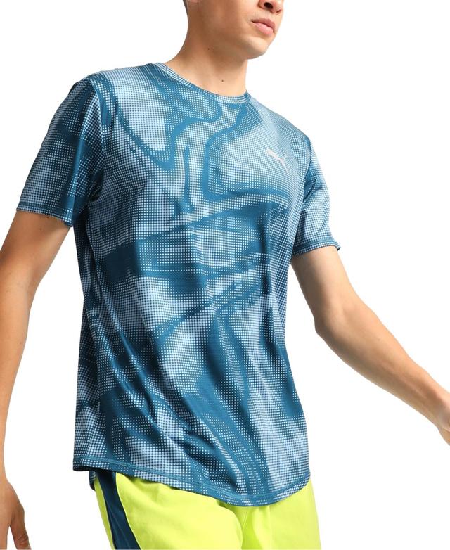 Puma Mens Run Favorite Abstract-Print Running T-Shirt Product Image