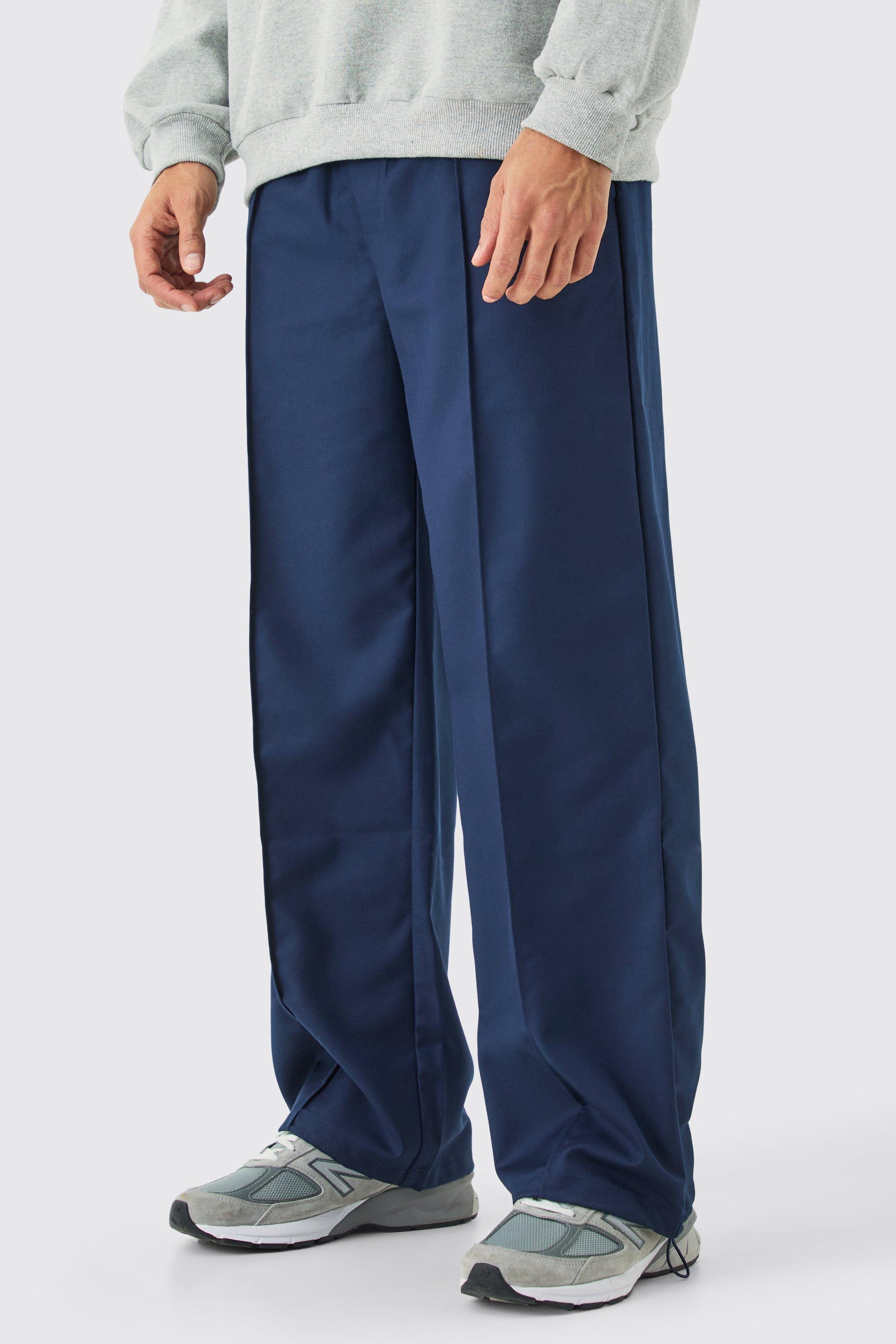 Tailored Pintuck Wide Leg Joggers | boohooMAN USA Product Image