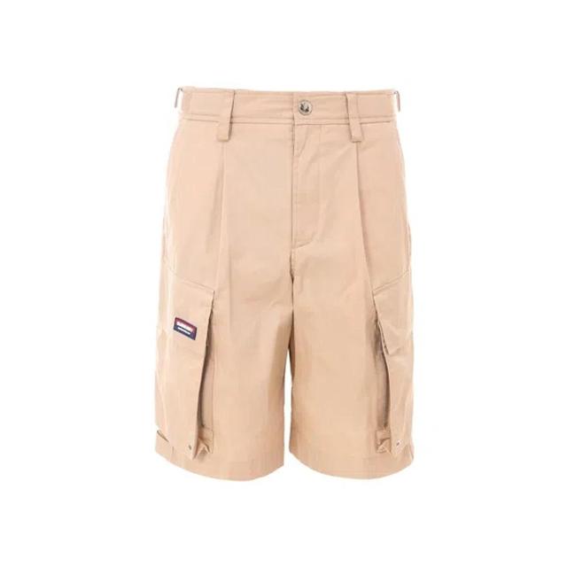 Cotton Bermuda Shorts In Beige Product Image