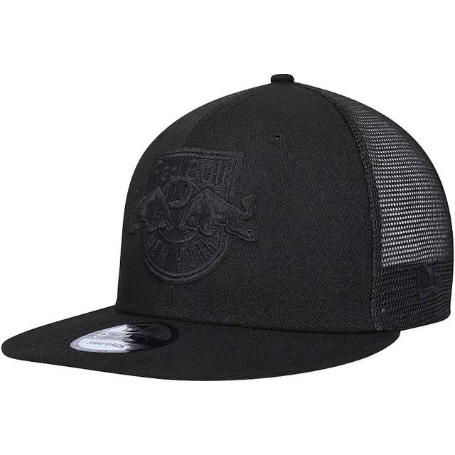 Mens New Era Black New York Red Bulls Logo Classic 9FIFTY Trucker Snapback Hat Product Image