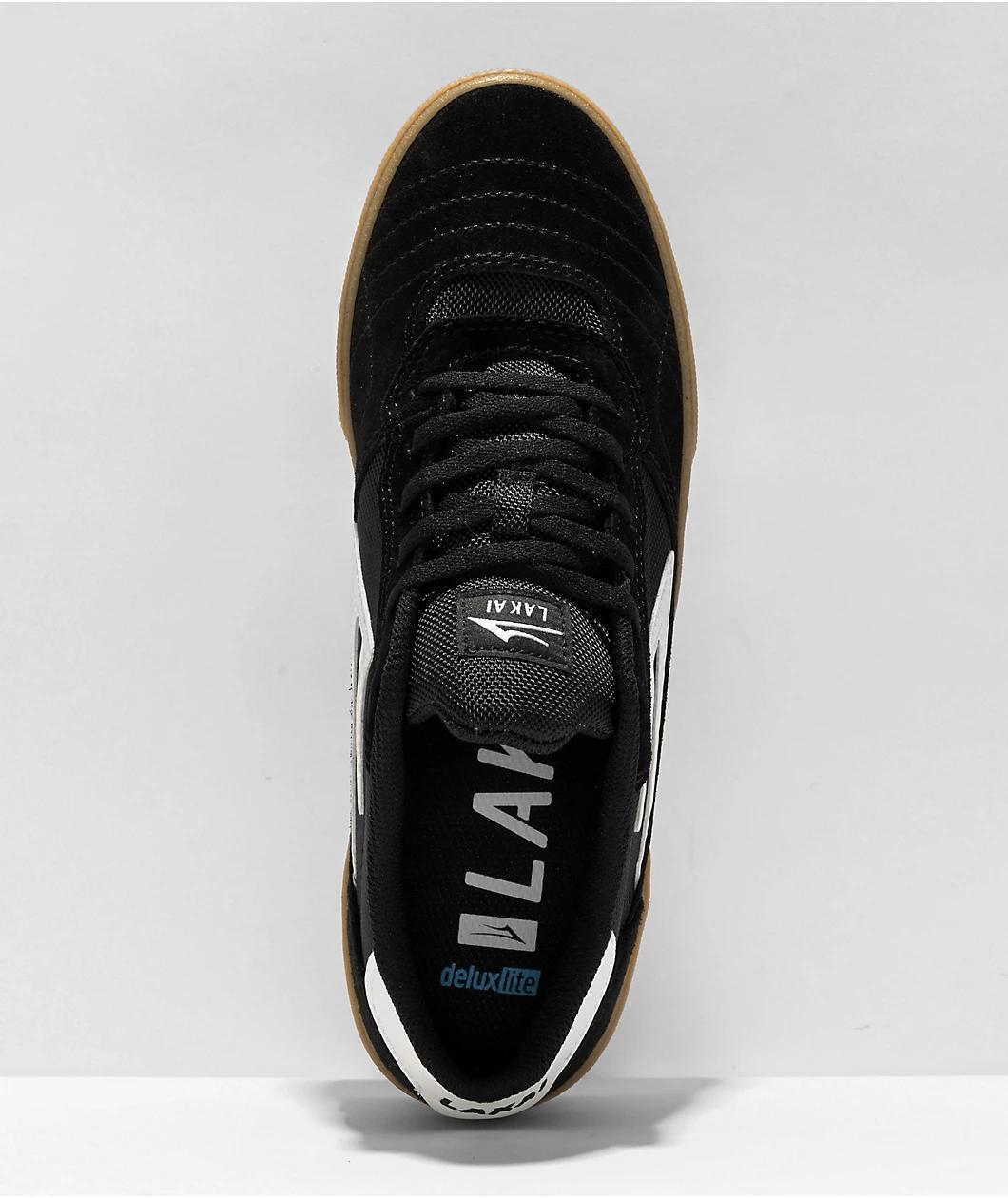 Lakai Cambridge Black, White & Gum Skate Shoes Product Image