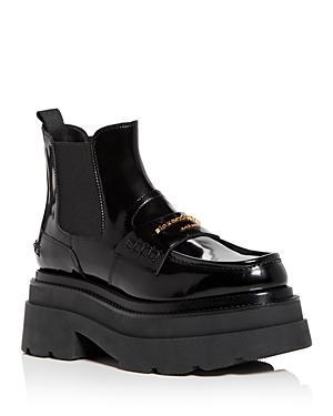 Womens Carter Leather Platform Ankle Boots Product Image