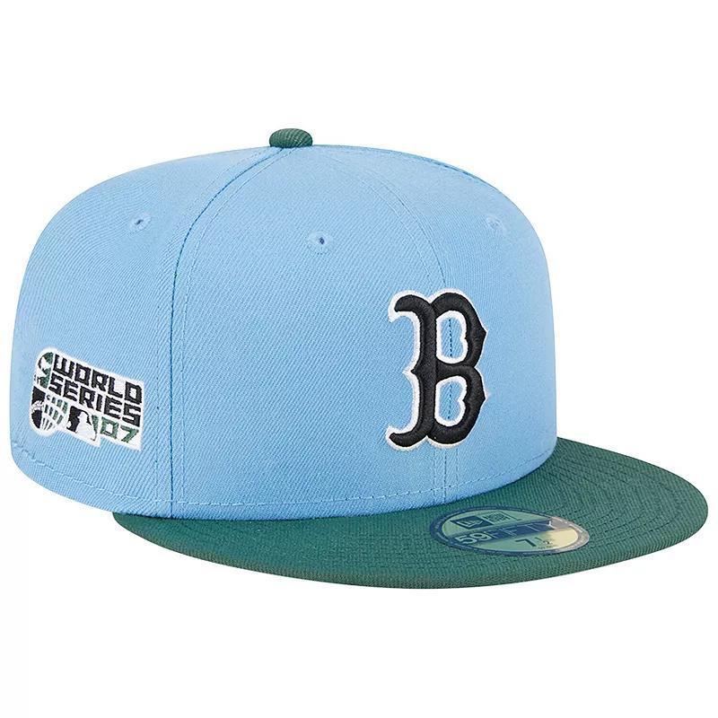 Mens New Era Sky Blue Boston Red Sox 2007 World Series 59FIFTY Fitted Hat - Sky Blue Product Image