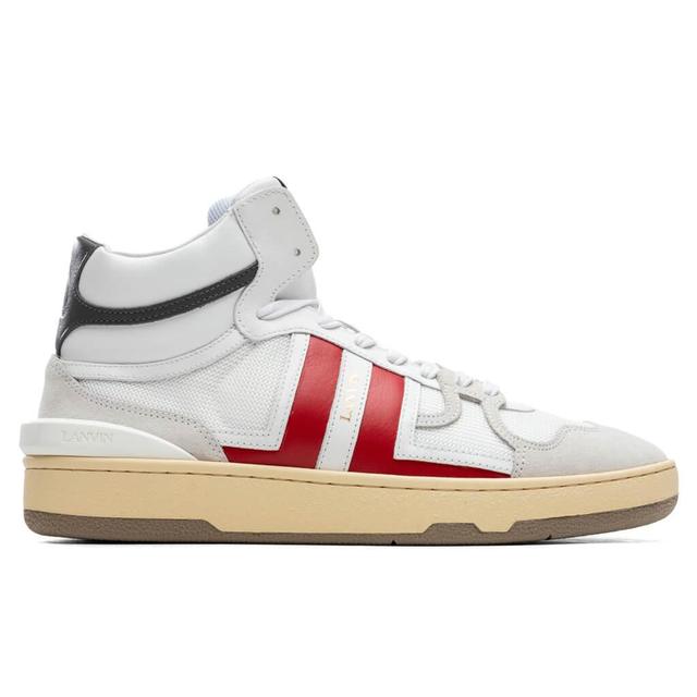 Clay High Top Sneakers - White/Red Male Product Image