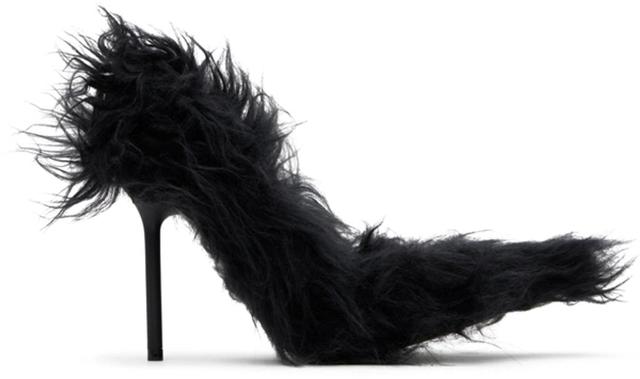 BALENCIAGA Flex Fur Pumps In Black Product Image