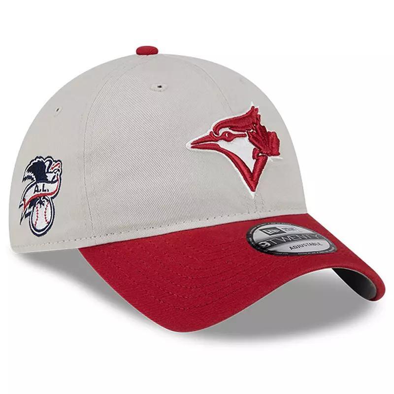 Mens New Era Khaki/Red Toronto Blue Jays 2024 Fourth of July 9TWENTY Adjustable Hat Product Image