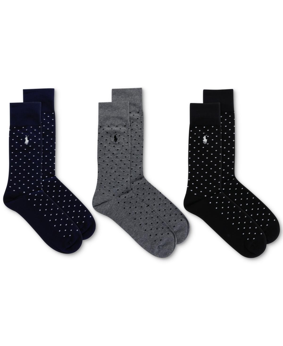 Polo Ralph Lauren Mens 3-Pk. Classic Dot Dress Socks Product Image