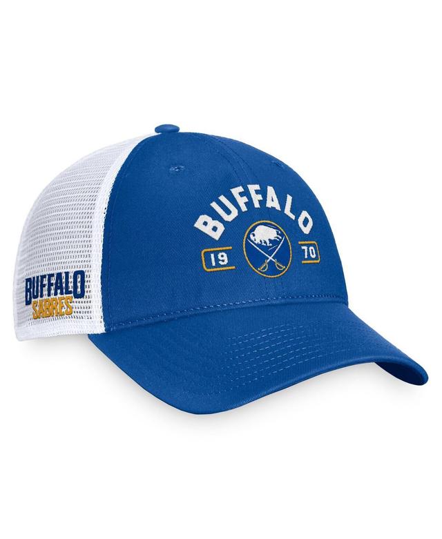 Fanatics Mens Royal Buffalo Sabres Free Kick Trucker Adjustable Hat - Royal, White Product Image