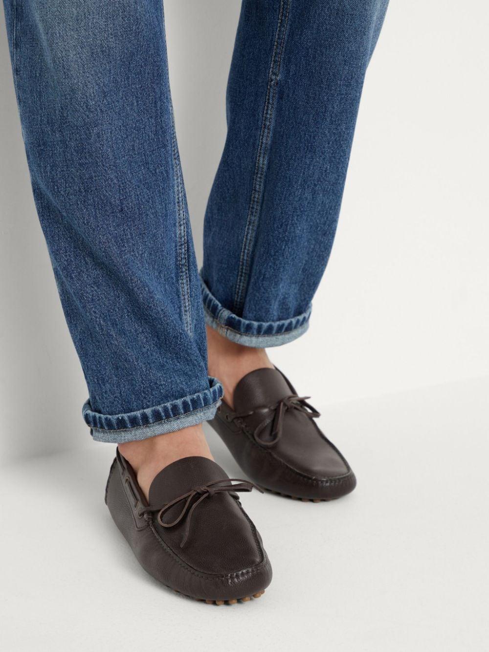 Driver Leather Loafers In Brown Product Image