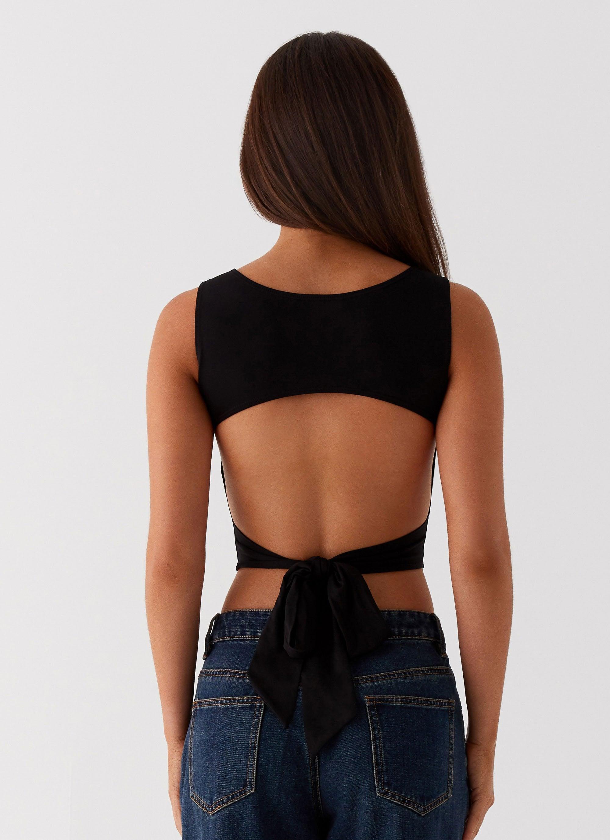 Saskie Crop Top - Black Product Image