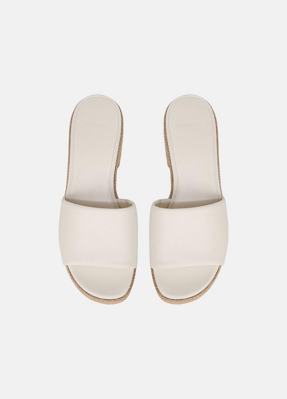 Margo Leather Heeled Espadrille Slide Product Image