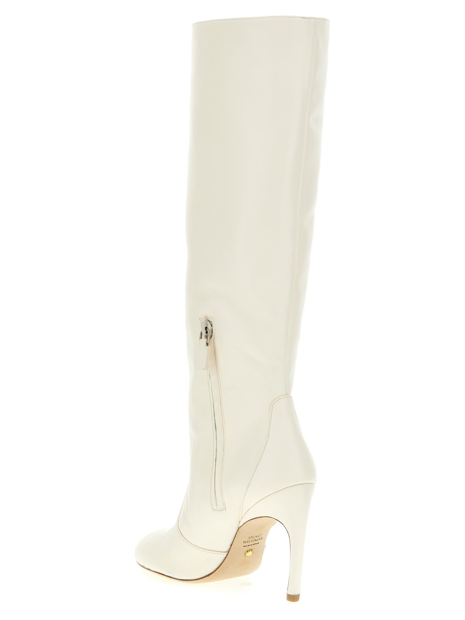 Lux Curl Boots Boots, Ankle Boots White Product Image