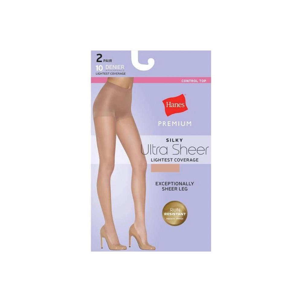 Hanes Premium Women's 2pk Ultra Sheer Light Coverage Pantyhose Product Image