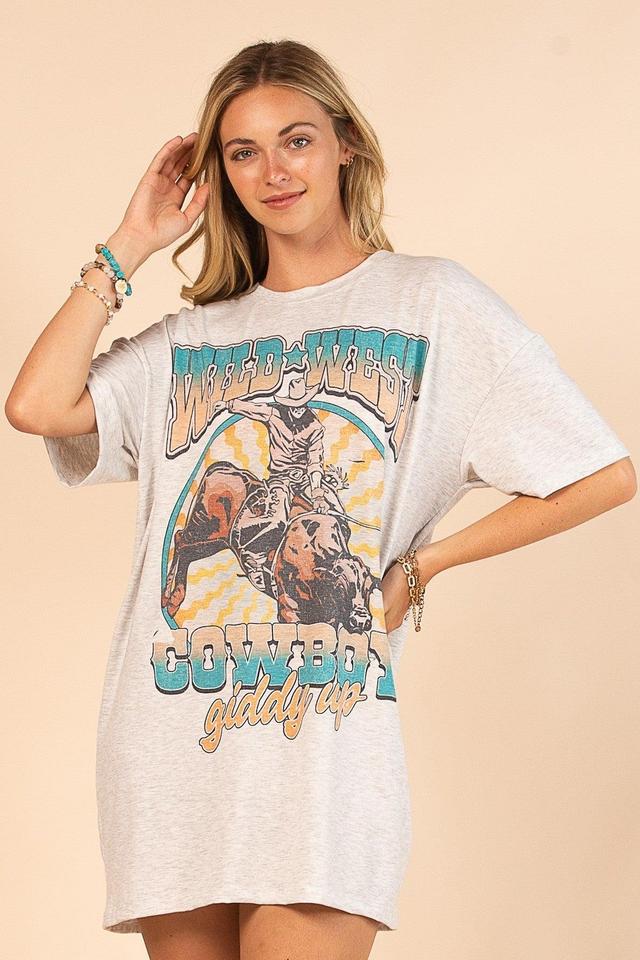 Wild West Cowboys Graphic T-shirt Dress* Product Image