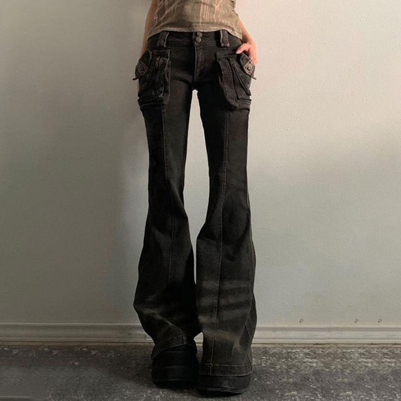 Low Rise Cargo Jeans Product Image