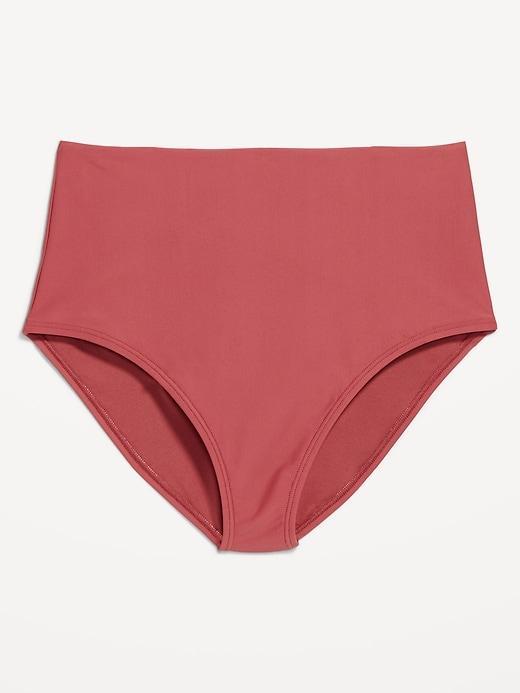 High-Waisted French-Cut Bikini Swim Bottoms Product Image